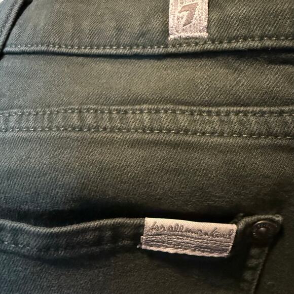 7 For All Mankind Men's Slimmy Stretch Jeans, Olive Green, Size 40 - Picture 5 of 6